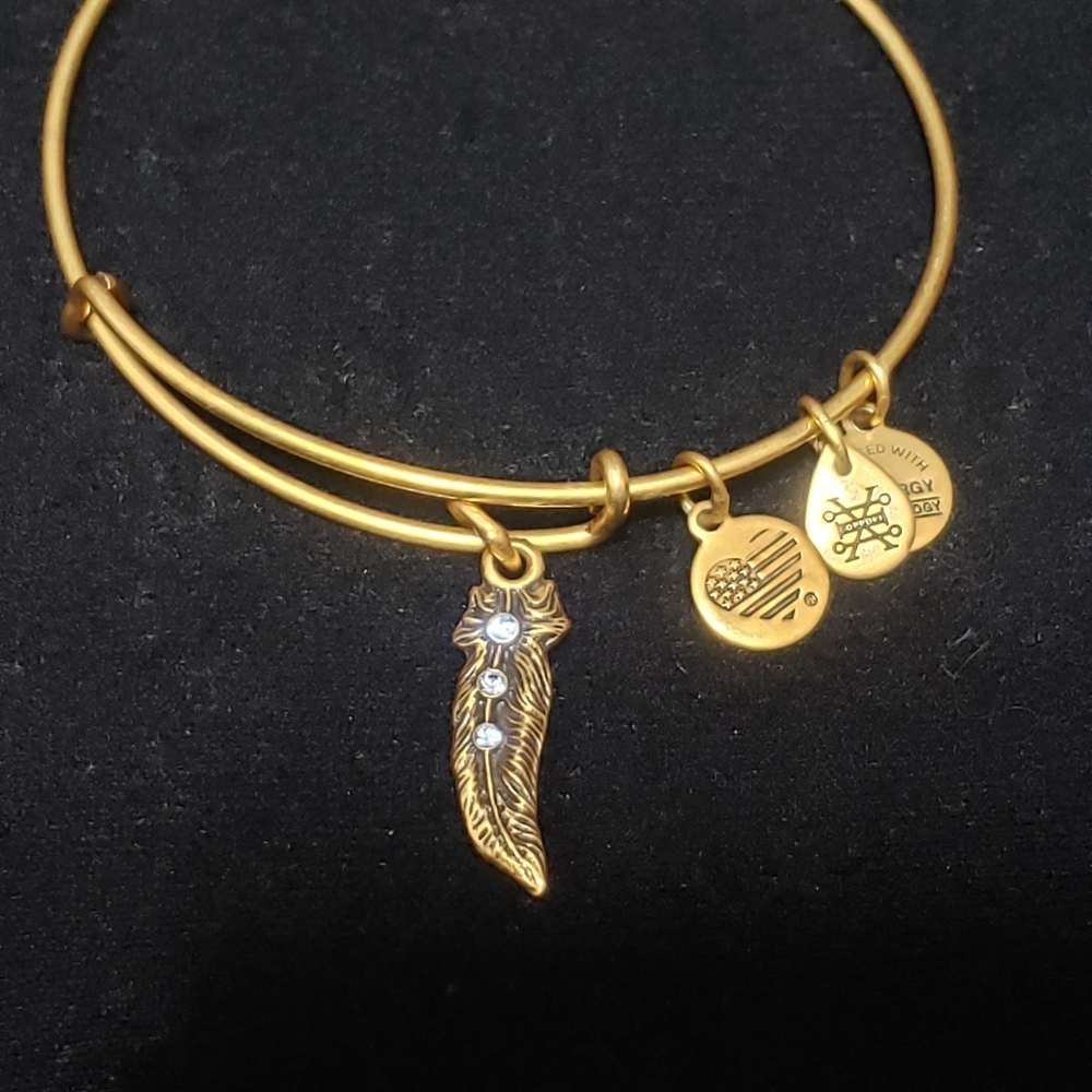 Alex & Ani Coppure Swarovski Feather Brace… - Picture 10 of 10